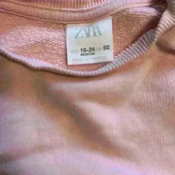 Zara Pink Ruffle Detail Sweatshirt size 18-24 months - Picture 5 of 5